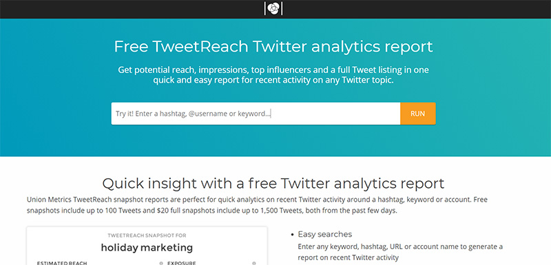 TweetReach Twitter Analytics Tool - Monitors tweet impressions