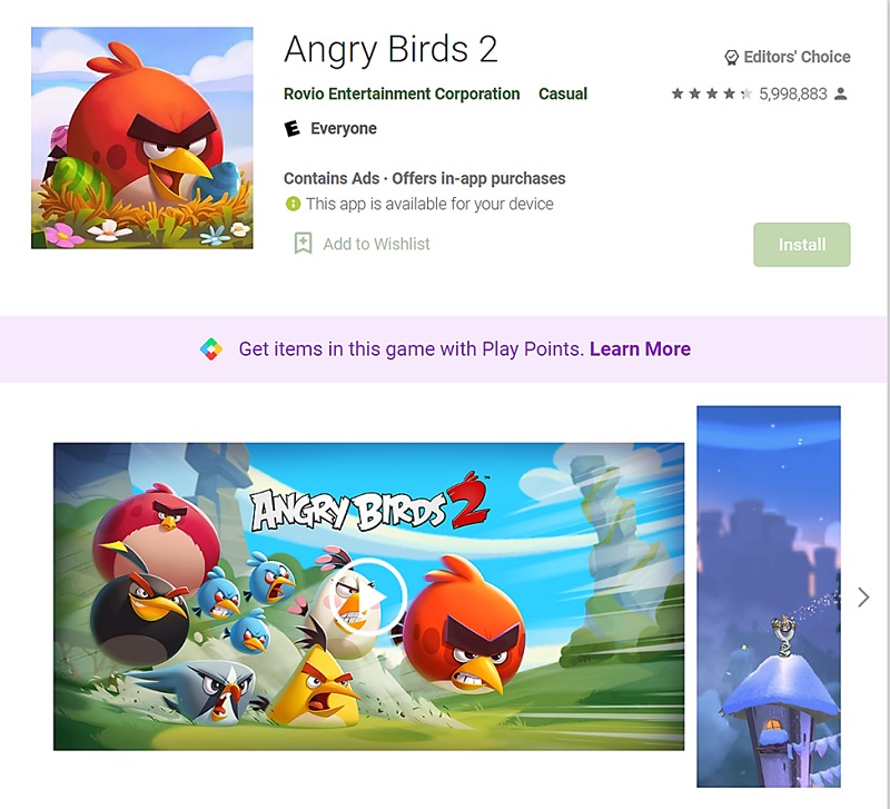 Angry Birds 2 Google Play Store app screenshots